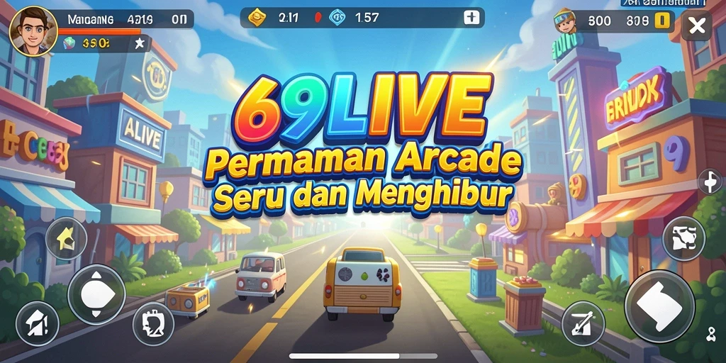 Tampilan gameplay seru dari 69LIVE dalam sesi permainan arcade.