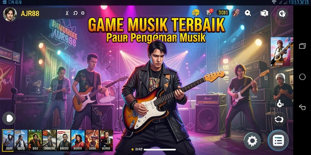 Screenshot AJR88 menampilkan pemain sedang menikmati permainan musik.