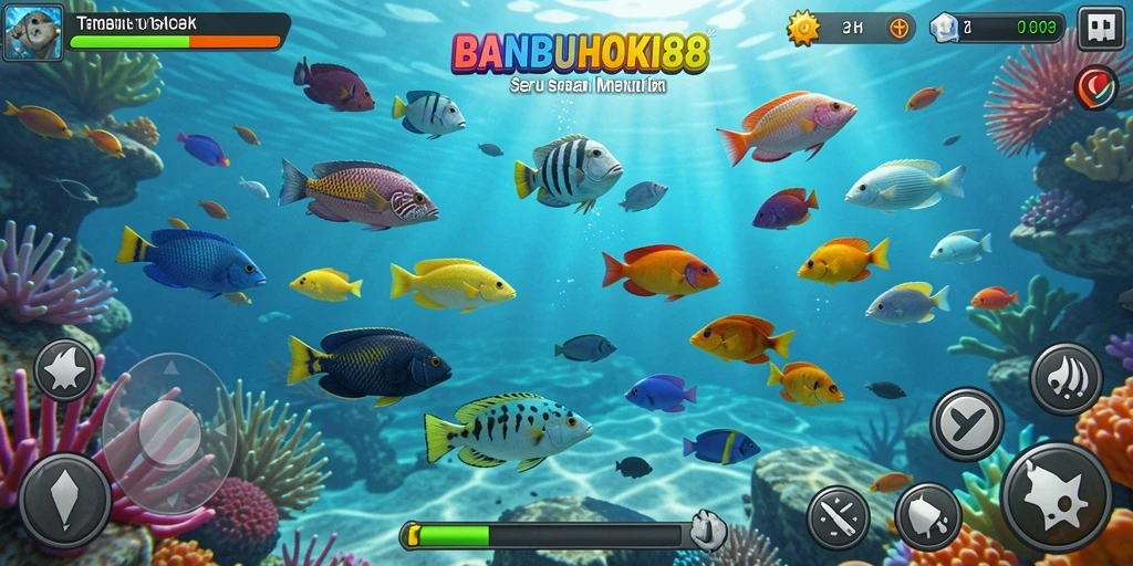 Tampilan gameplay seru menembak ikan di BANBUHOKI88.