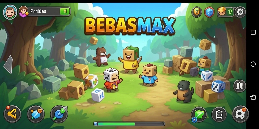 Tampilan gameplay BEBASMAX yang seru dan penuh tantangan.