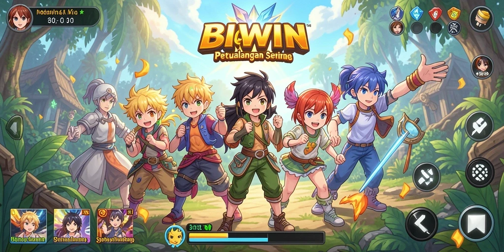 Tampilan gameplay seru dan penuh warna dari BIWIN.
