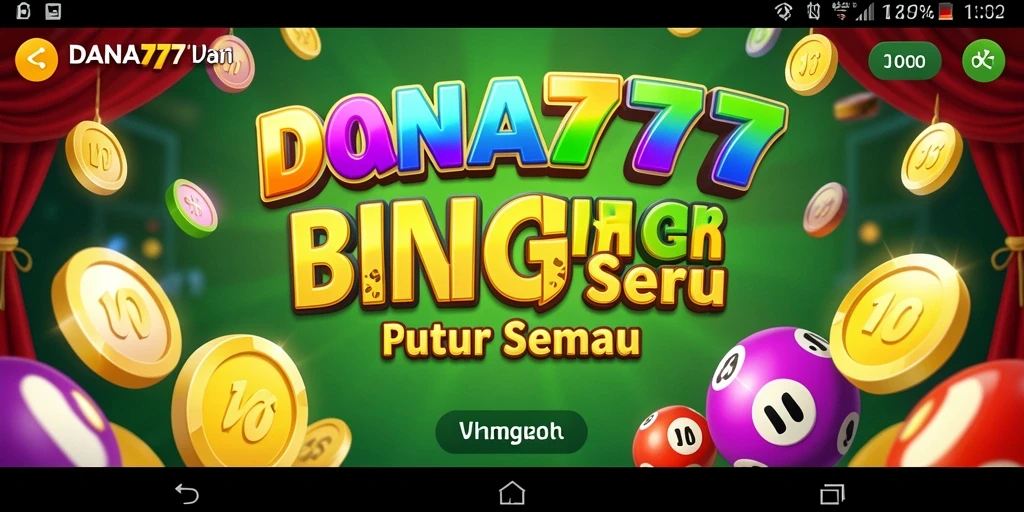 Tampilan permainan Bingo DANA777 yang penuh warna dan mengasyikkan.
