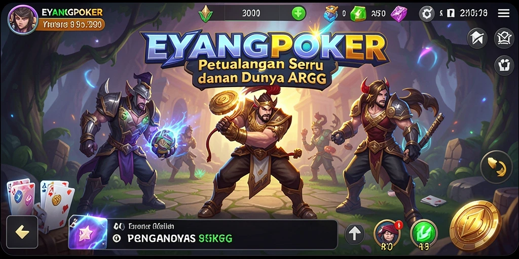 Screenshot utama menampilkan pertempuran seru dalam <strong>EYANGPOKER</strong>.