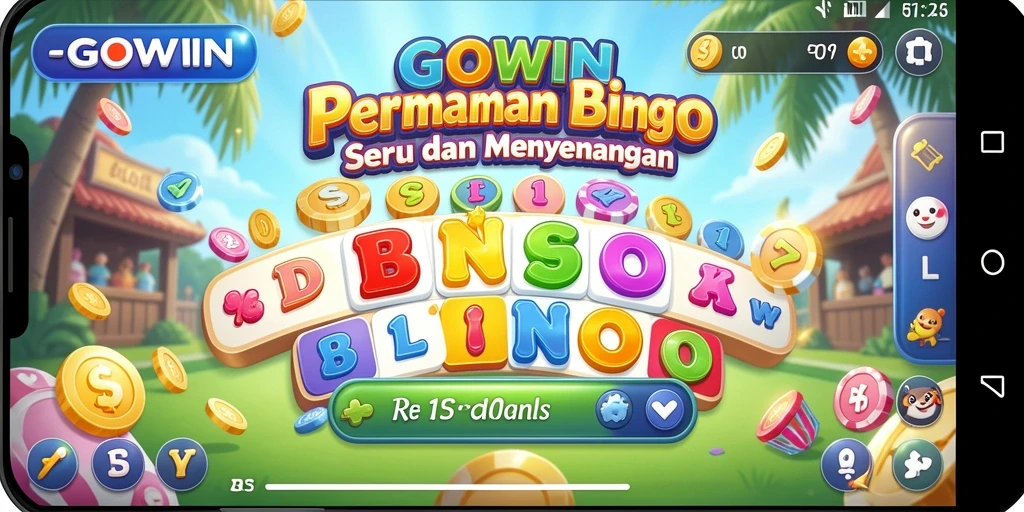 Tampilan gameplay seru GOWIN dengan suasana Bingo yang meriah.