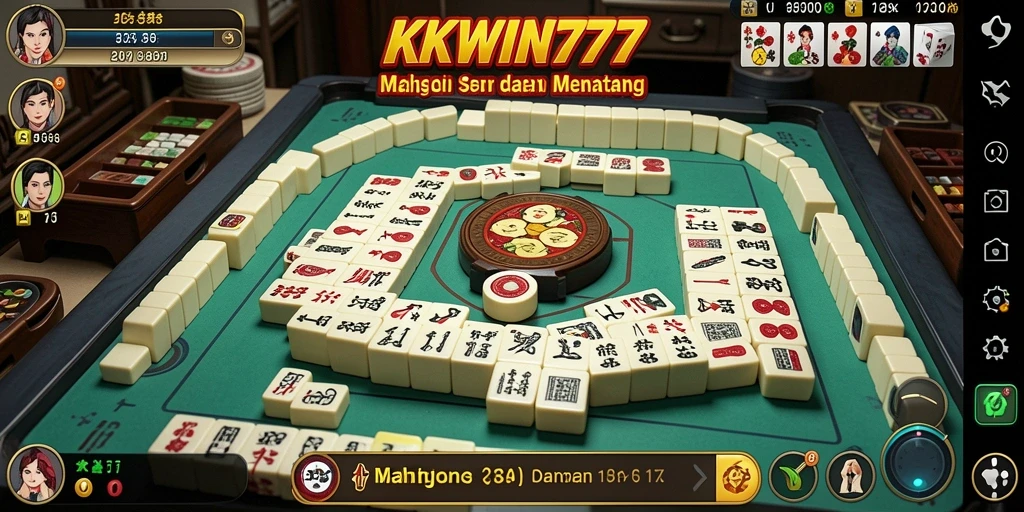 Screenshot gameplay KKWIN777 yang menunjukkan suasana permainan Mahjong.