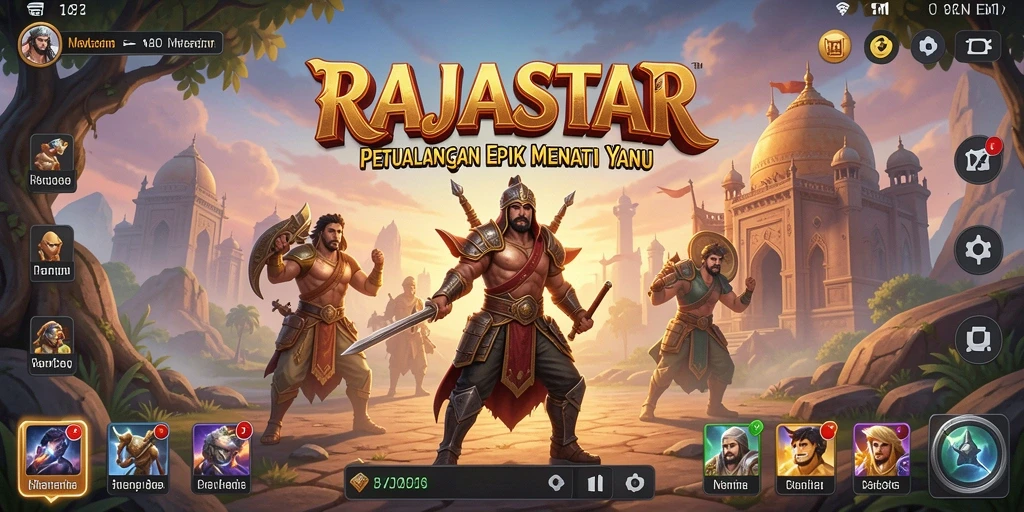 Tampilan menarik dari gameplay RAJASTAR yang mengasyikkan.
