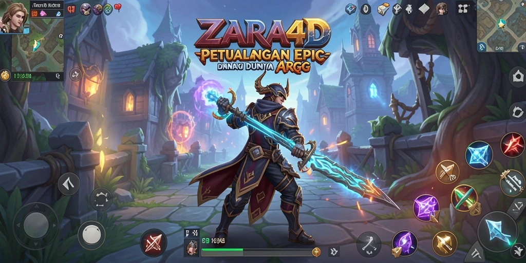 Tampilan screenshot ZARA4D menampilkan pertempuran epik dalam dunia ARPG.